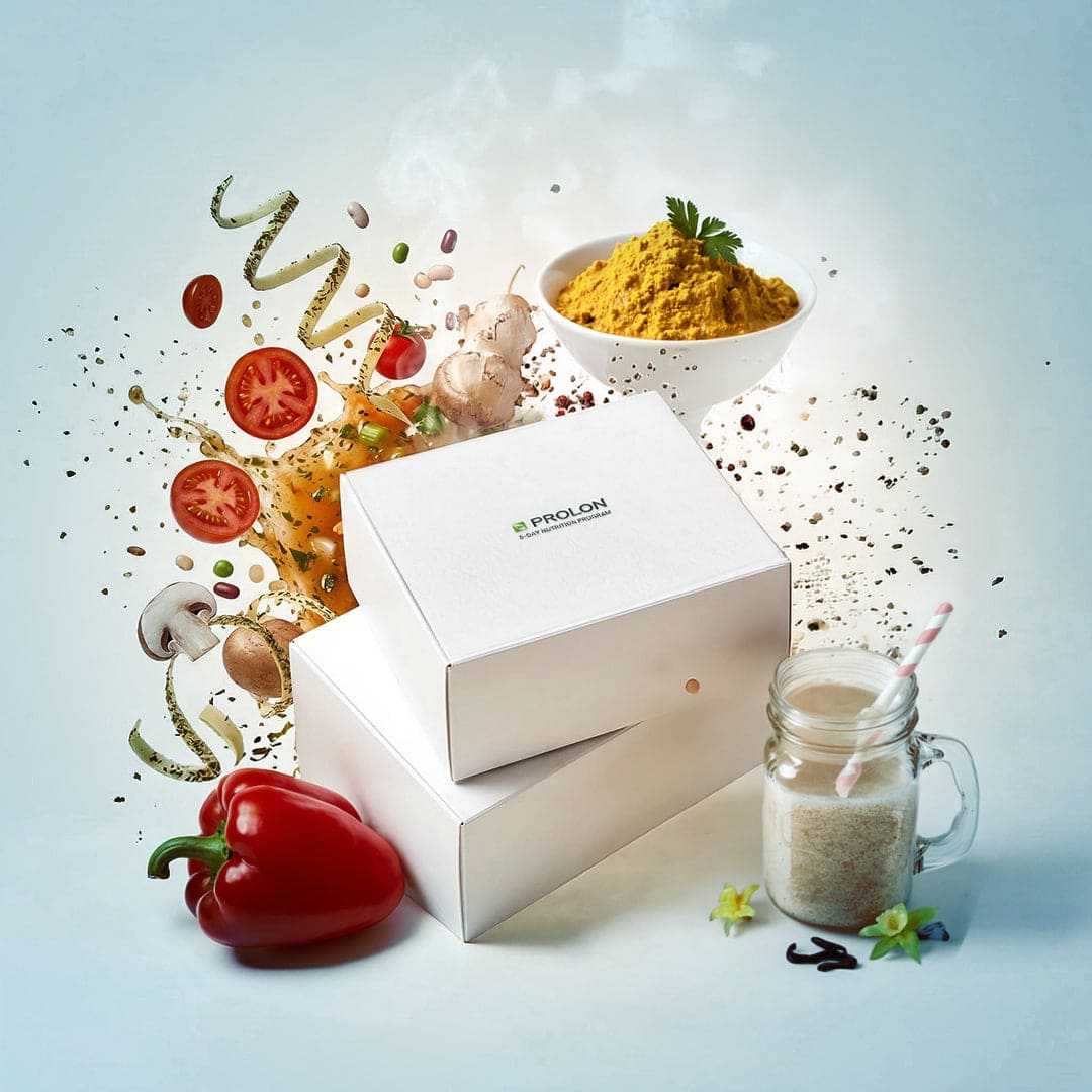 Confezione ProLon® Kit Dieta Mima Digiuno 5 giorni con alimenti vegetali made in Italy per digiuno prolungato e benessere metabolico